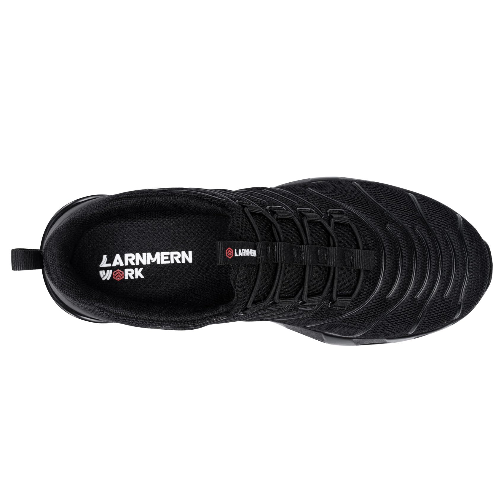 LARNMERN Zapatos Cocina Hombre Anti-Deslizante Zapatillas Zapatos de Trabajo Calzado Chef Hostelería Sin Cabeza de Acero (Negro,42)