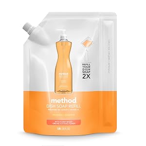 Method Dish Soap Pump Refill Clementine 36 Ounce