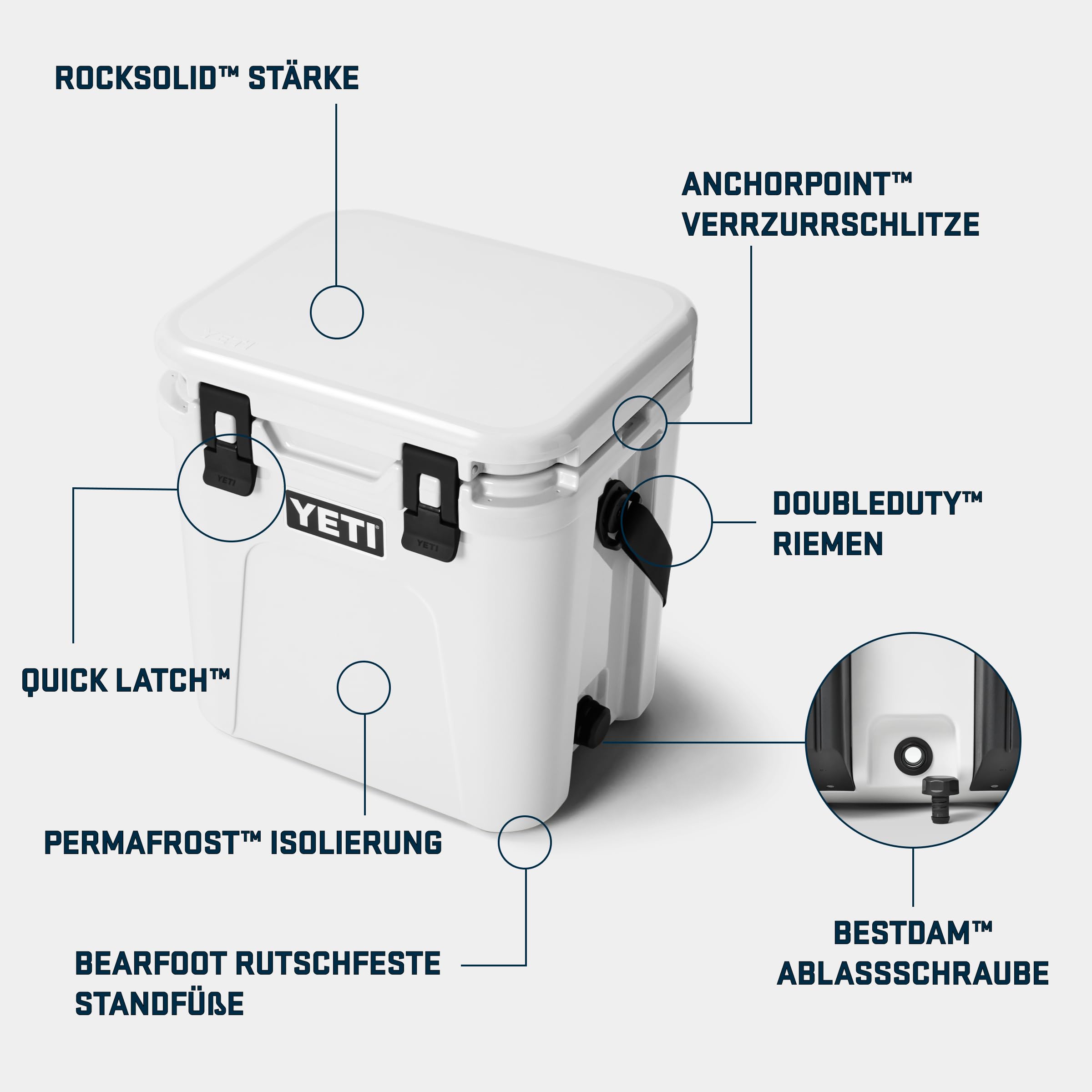 YETI Roadie 24 Kühlbox – tragbare Outdoor Kühlbox für Camping, Reisen & Angeln, robuste Eisbox mit hoher Isolierleistung