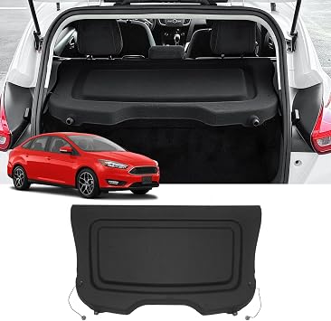 Autorder Cargo Cover for 2013-2018 Ford Focus ABS Rear Trunk Cover Board Privacy Screen and Security Shade Ford Focus Accessories Black