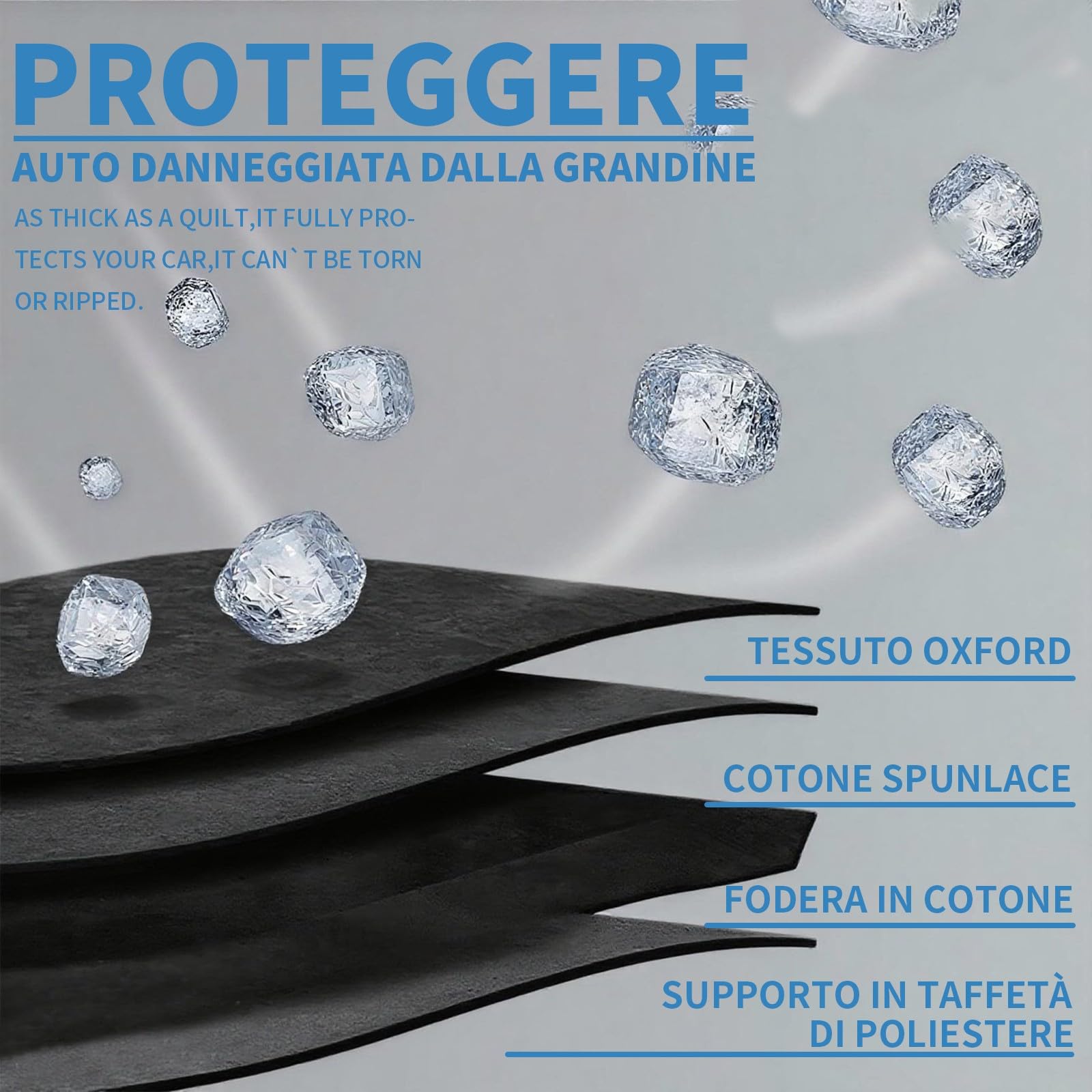 Telo Copriauto Antigrandine per Skod SSuperb Combi 2024 Telo Antigrandine per Auto, Impermeabile Telo Auto Invernale Esterno 5 Strati Imbottiti Temporali, Copertura Auto per Esterno Anti UV(Silver)