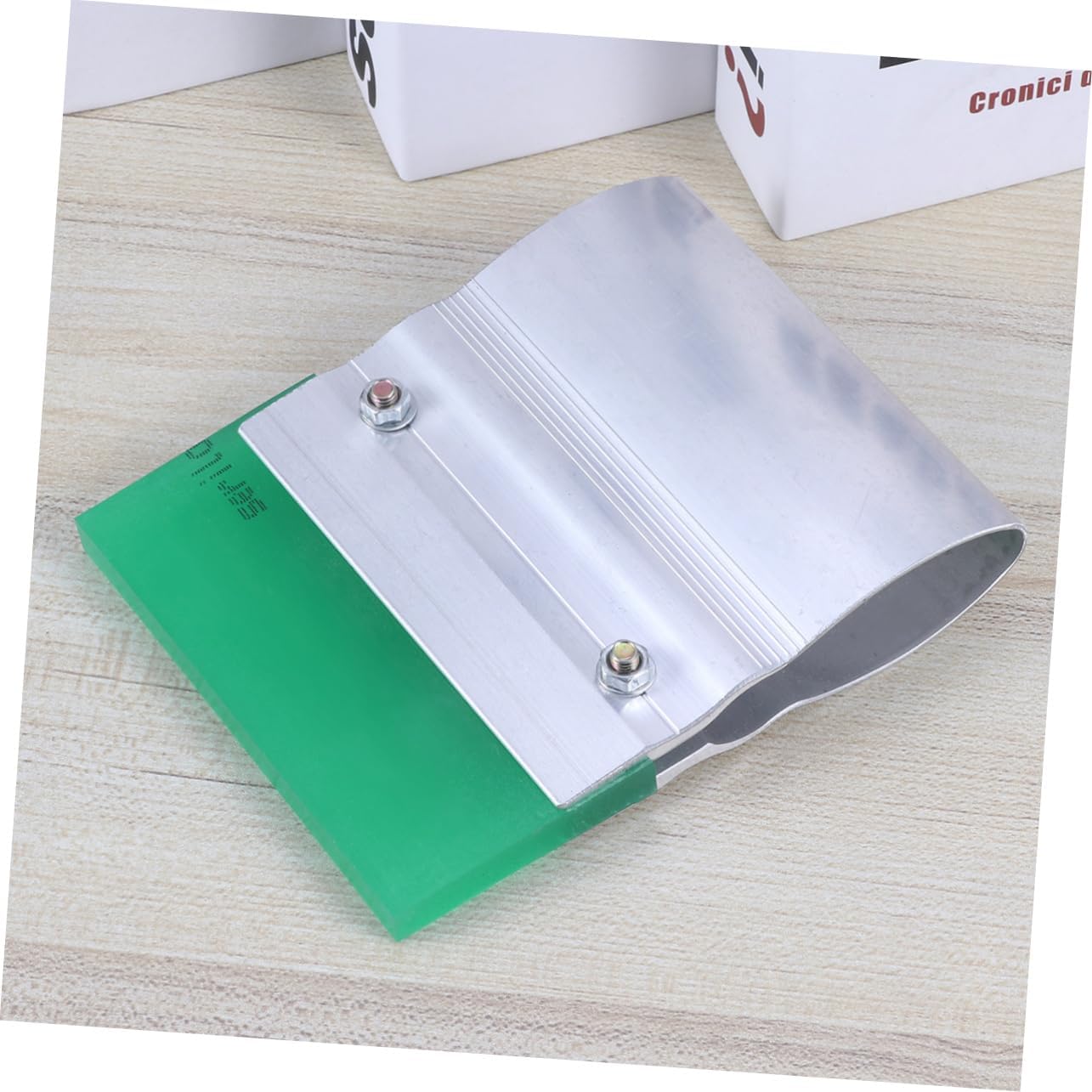 LALAFINA 2pcs Rubber Printing Squeegee Aluminum Handle for Silk Screen Printing Wear Rubber Scraper for Ink Application Random