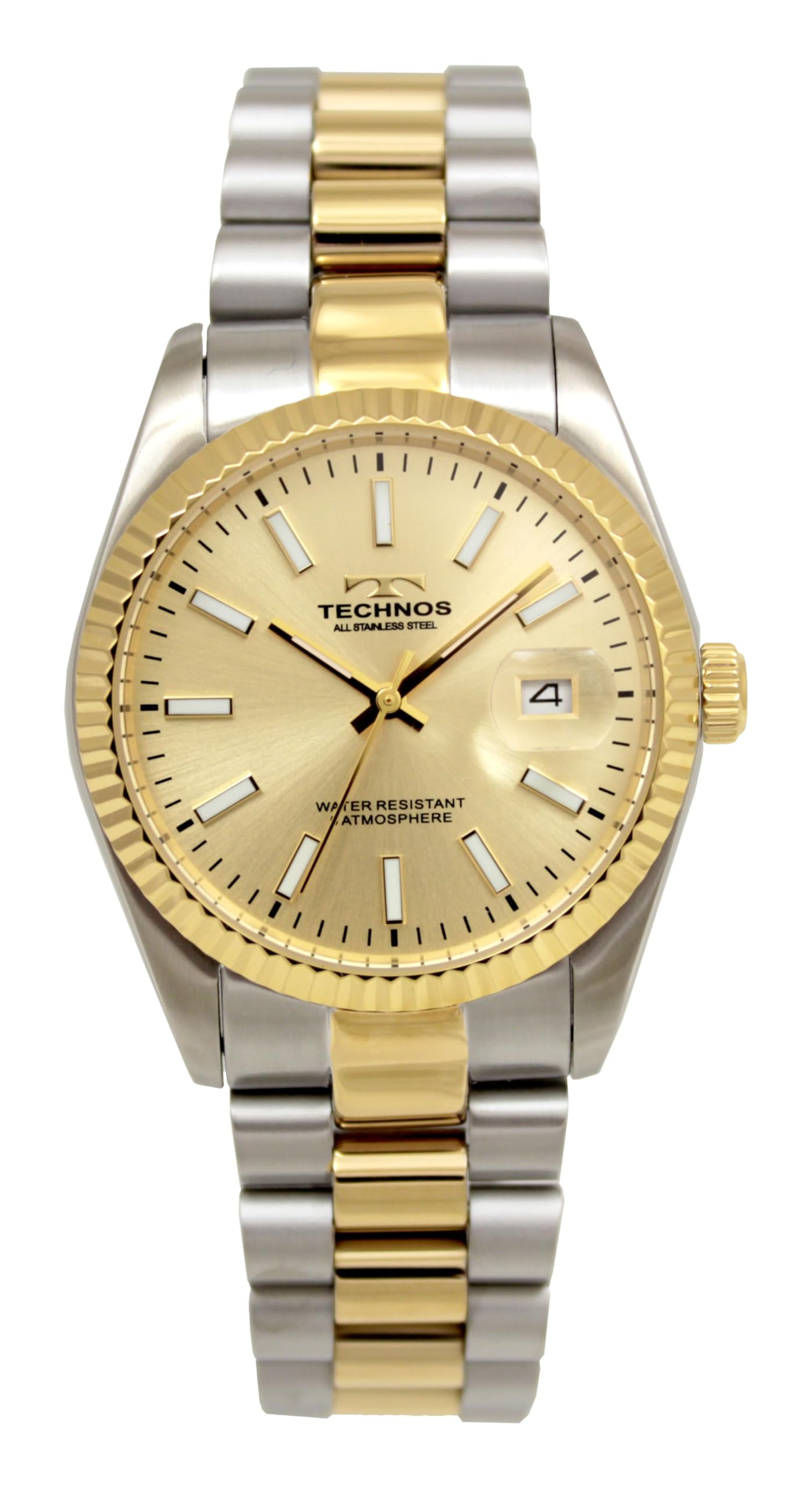 Amazon.co.jp: [テクノス] 腕時計 デイト T9C25TC メンズ シルバー