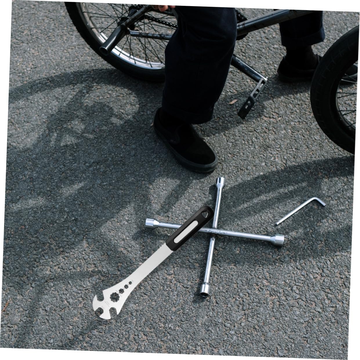 Fahrradpedalschlüssel für Pedalmontage und Demontage, Tragbar, Stahl Abs
