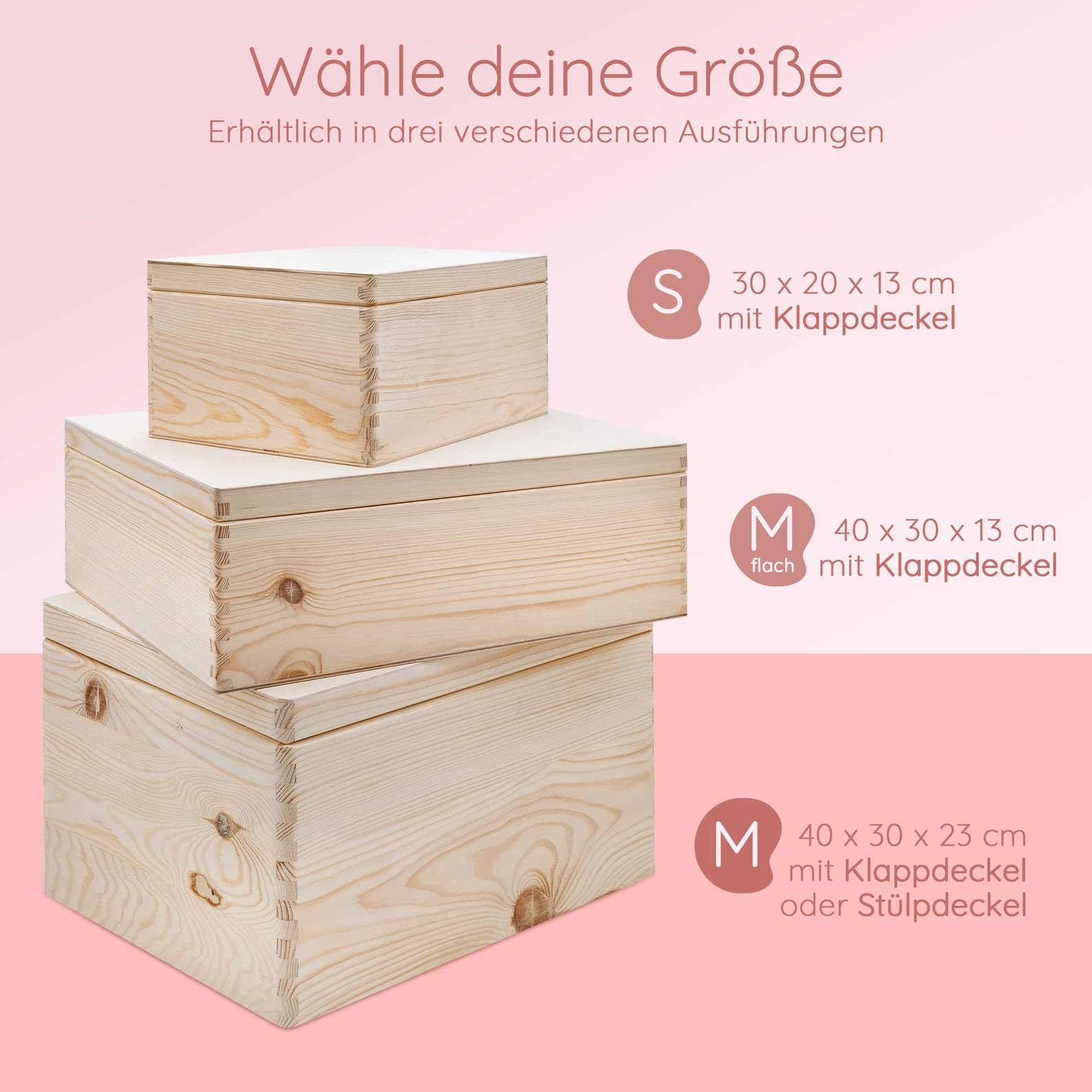 Bärenfreunde - Personalisierte Erinnerungsbox Baby mit Spezial-Druck - Individuelle Baby Erinnerungsbox - Erinnerungskiste aus Holz - Geschenk zur Geburt (S | Klappdeckel,Meerjungfrau rosa)