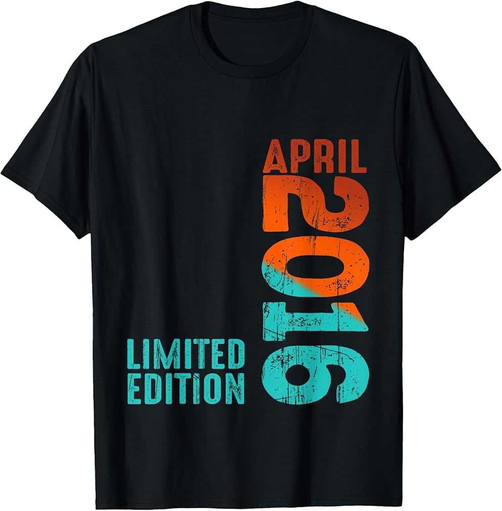 April 2016 Year 2016 Retro 2016 Vintage 2016 Since 2016 T-Shirt
