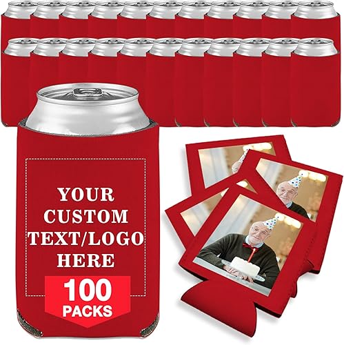 Enfriadores de latas personalizados con aislamiento a granel, funda de cerveza plegable, soporte para botellas de bebidas, logotipo, boda, fiesta de