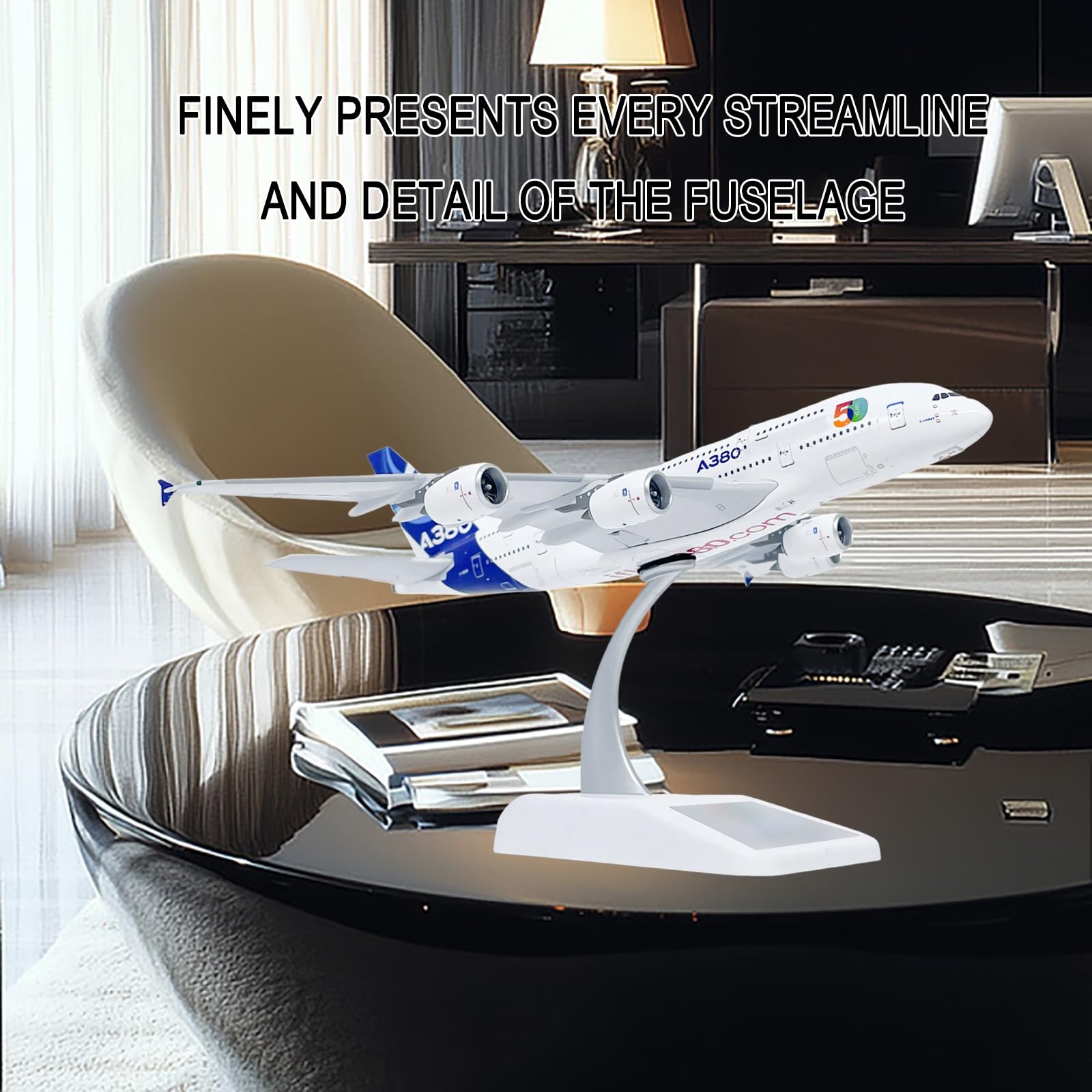 Modello esposizione metallo solido pressofuso lega A380-800 scala 1/400 con supporto Segni realistici Regalo collezione for l'aviazione Perfetto decorazione desktop for l'insegnamento