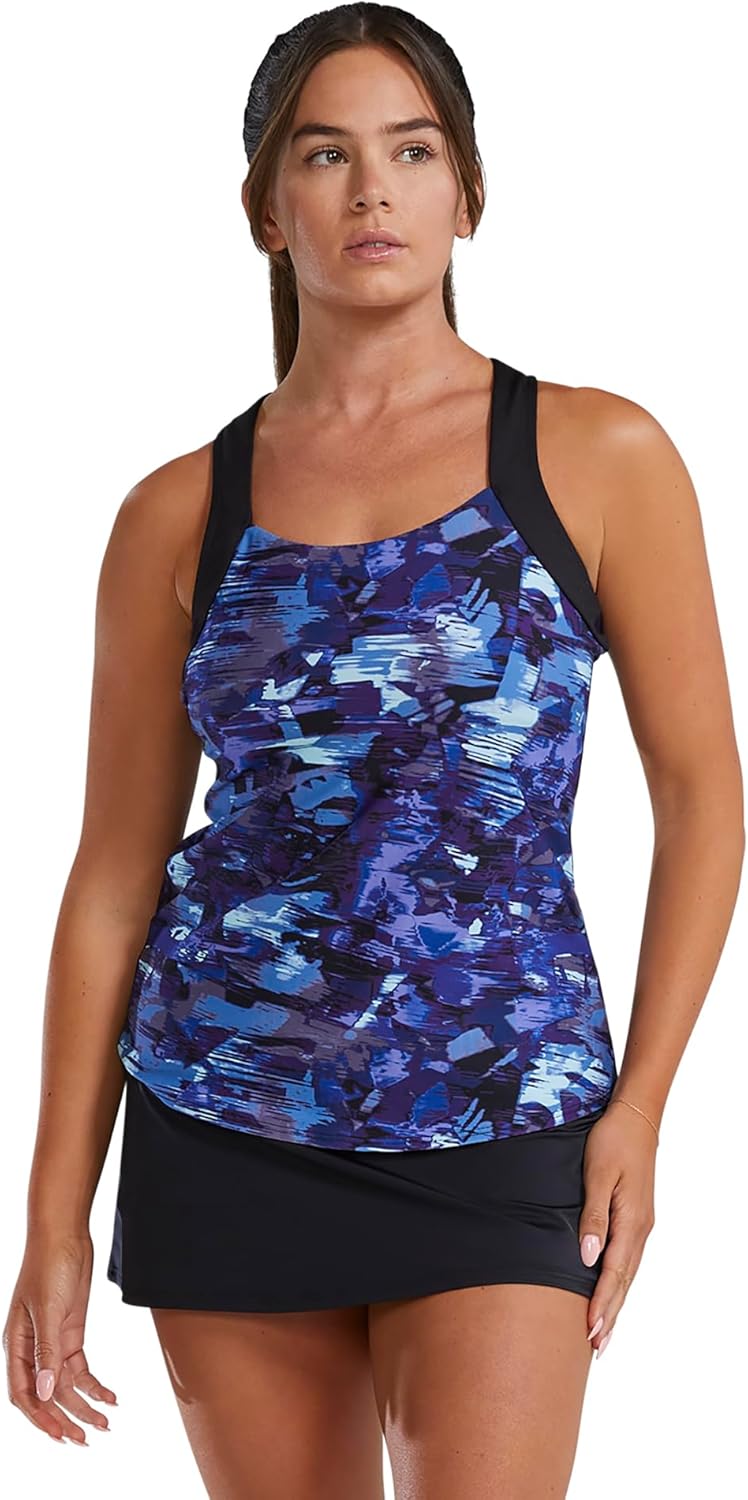 TYR Women's Fractal Durafast Elite Square Neck Tankini