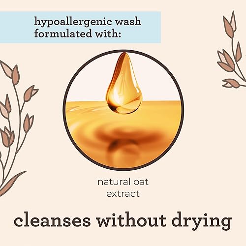 Miniatura 5 de Aveeno Baby Daily Moisture Body Wash & Shampoo with Oat Extract, Hypoallergenic, Tear-Free, No Added Parabens, pH-Balanced Formula for Sensitive