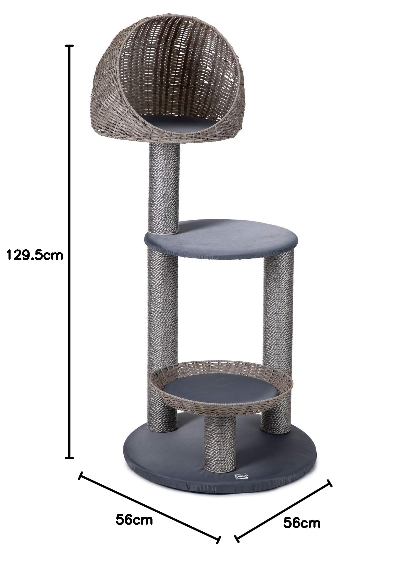 Karlie 522670 Outdoor Kratzbaum Rixy, grau, 56x56x129.5 cm (1er Pack)