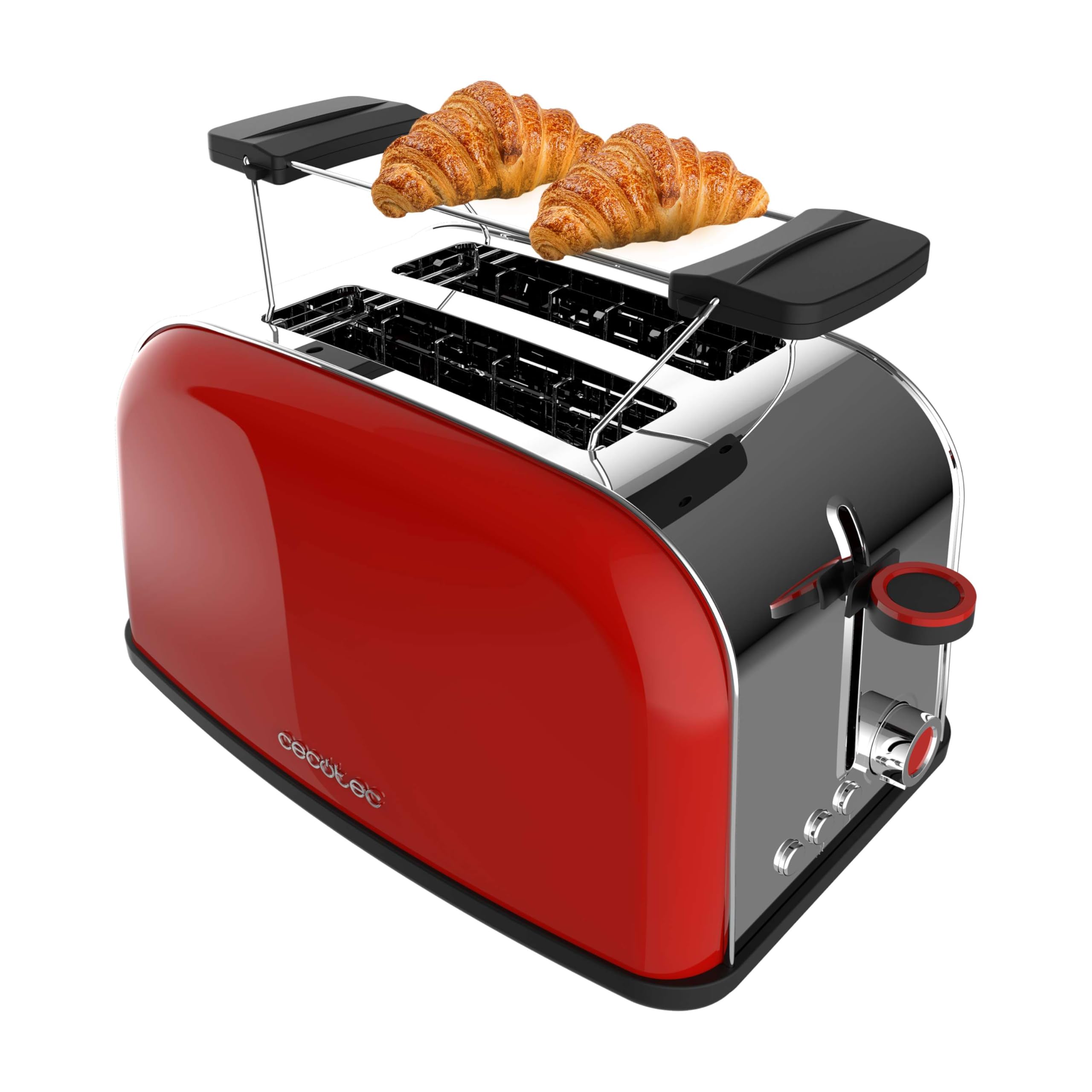Cecotec Tostador Vertical Toastin' Time 1500 Green, 1500W, Doble ranura larga y ranura ancha 3,8cm, Varillas Superiores, Acero Inoxidable, Apagado y Pop-up Automático, Recogemigas — view 14