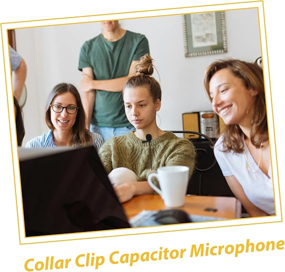 DECHOUS Professional Podcast Omnidirectional Condenser Lavalier Mic for Pc Omnidirectional Lapel Recording