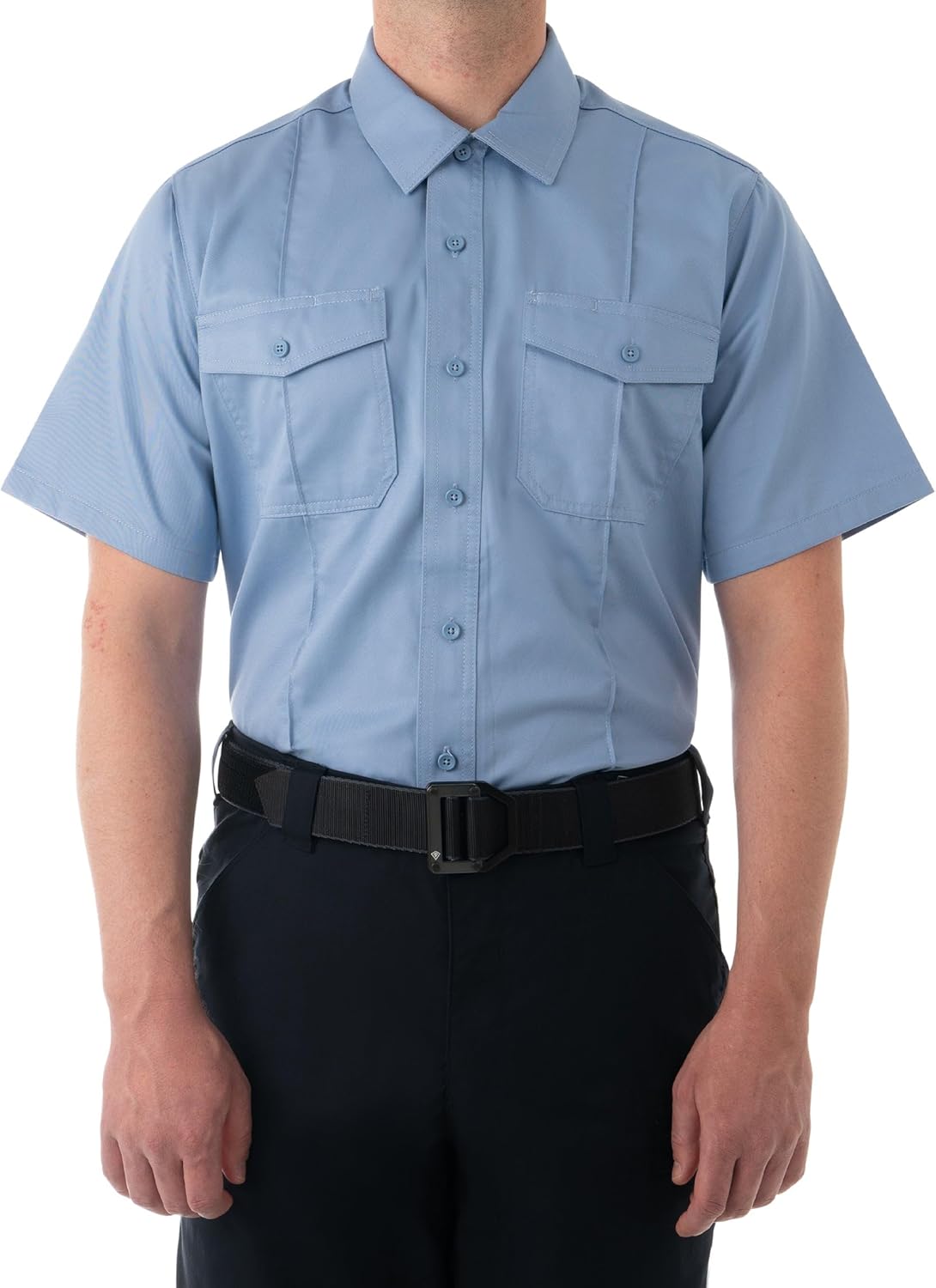 First Tactical 112008-781-XL-R Men's Ctn Station S/S Shrt Medium Blue XL