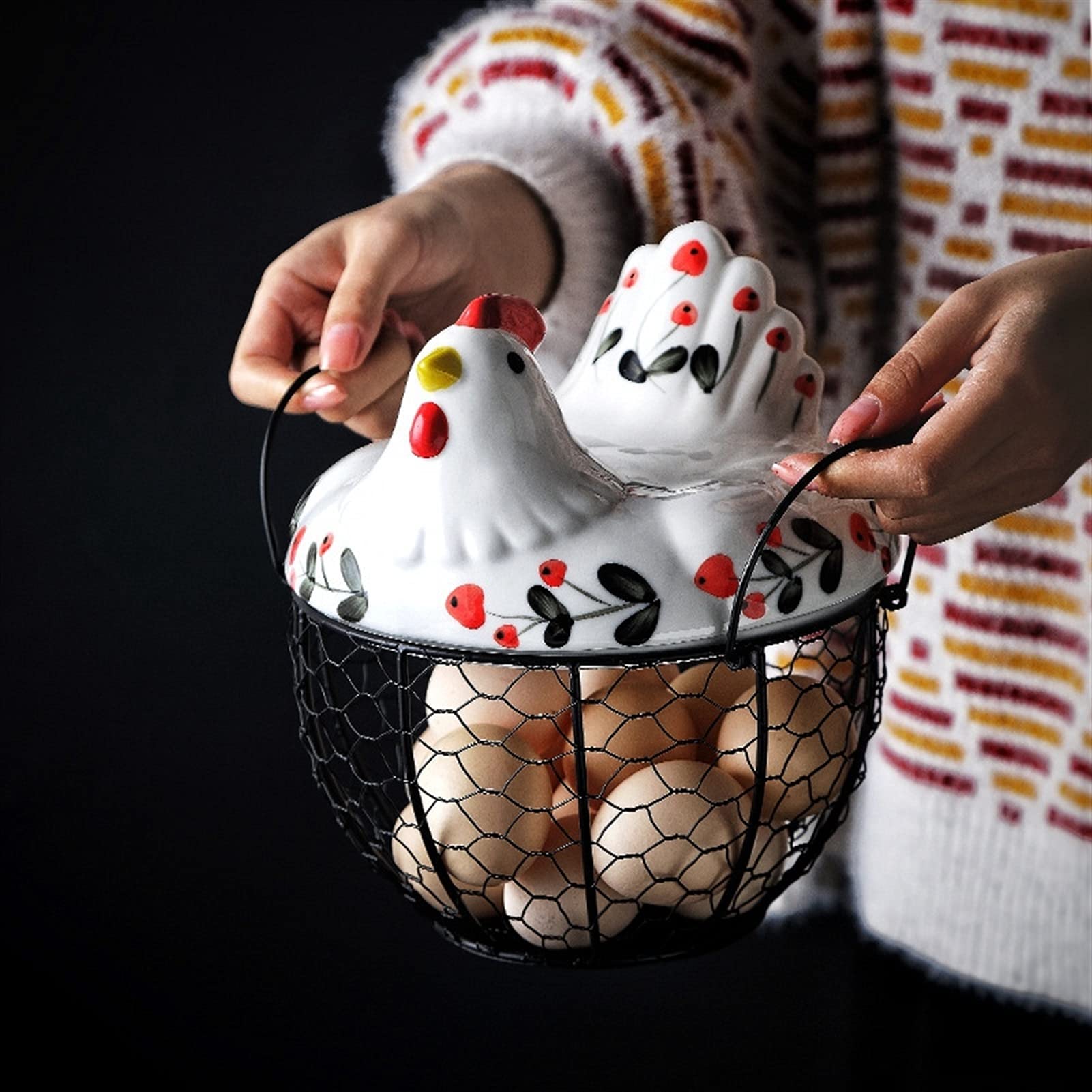 Cesto Porta Uova Nel Snack Di Frutta Collezione Creativa Decorazioni Per Galline Ceramica Accessori Da Cucina B 87934464