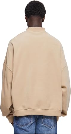 Urban Classics Men's Oversized Polar Fleece Crew Sweatshirt
