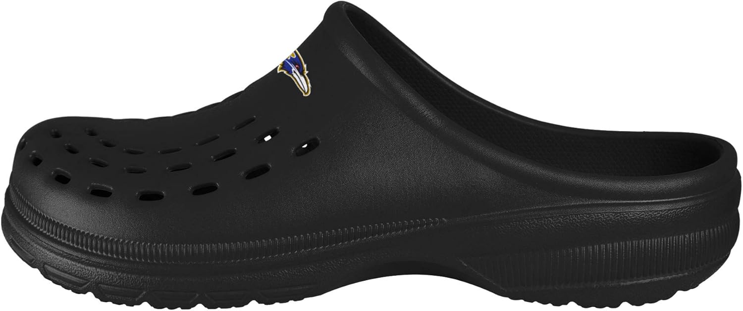FOCO NCAA NFL Unisex Team Logo Solid Clogs Comfortable Water Slip on Shoes