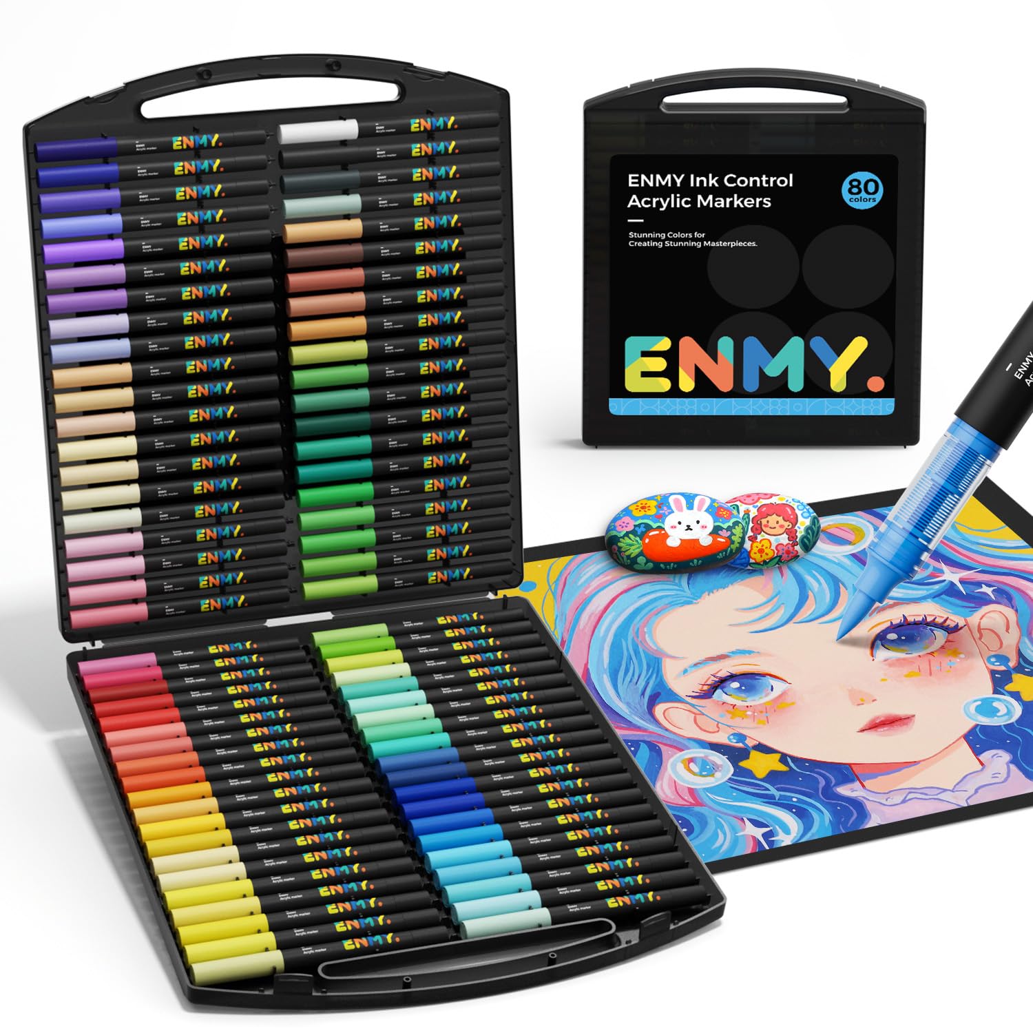 Amazon.com: ENMY 80 Colors Acrylic Paint Markers, Direct Liquid