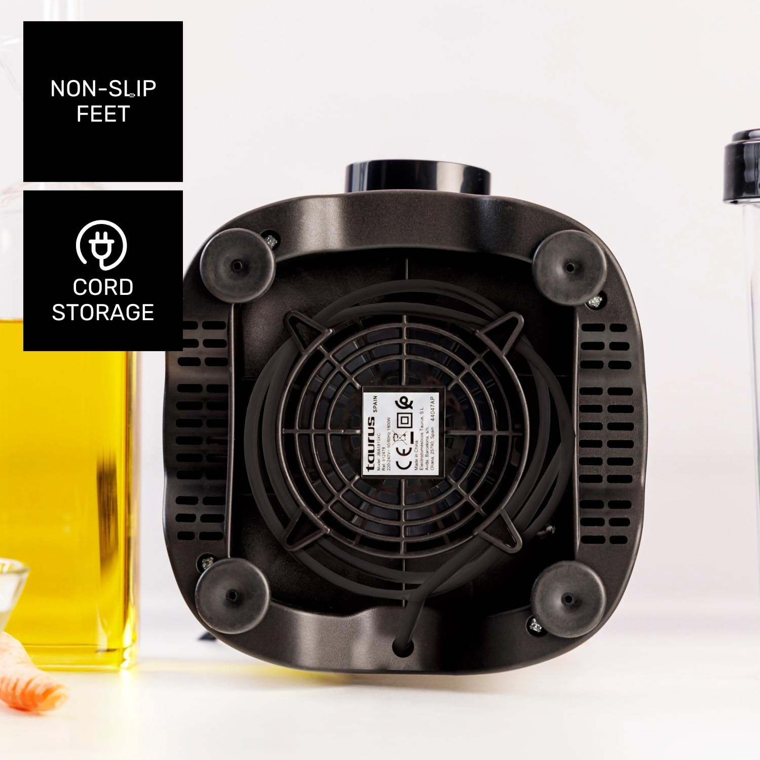 Taurus - Batidora de Vaso 1800W, 1,8L, Pica Hielo, 6 Cuchillas Inox