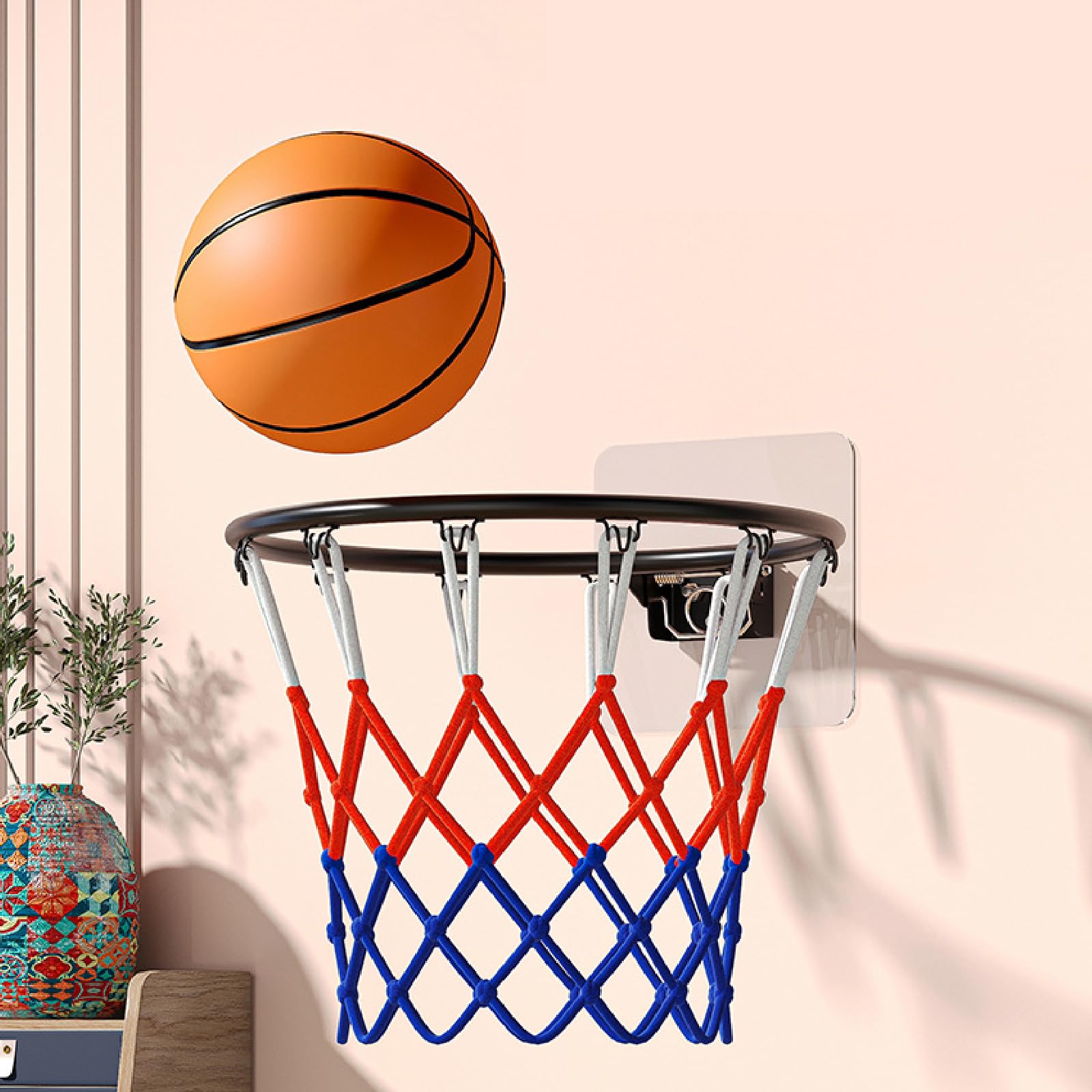 Canestro da Basket da Parete,Tabellone Basket da Camera Interno,Canestro da Basket Pieghevole da Basket,Include Tutti Gli Accessori,Installazione Stabile,per Interni ed Esterni
