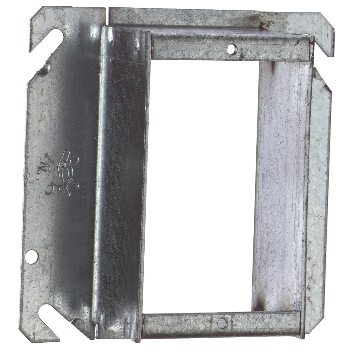 Steel City 52C50-1-1/2-25 - Copertura da parete per piastrelle, quadrato, rialzato, 10,5 cm, zincato, confezione da 25