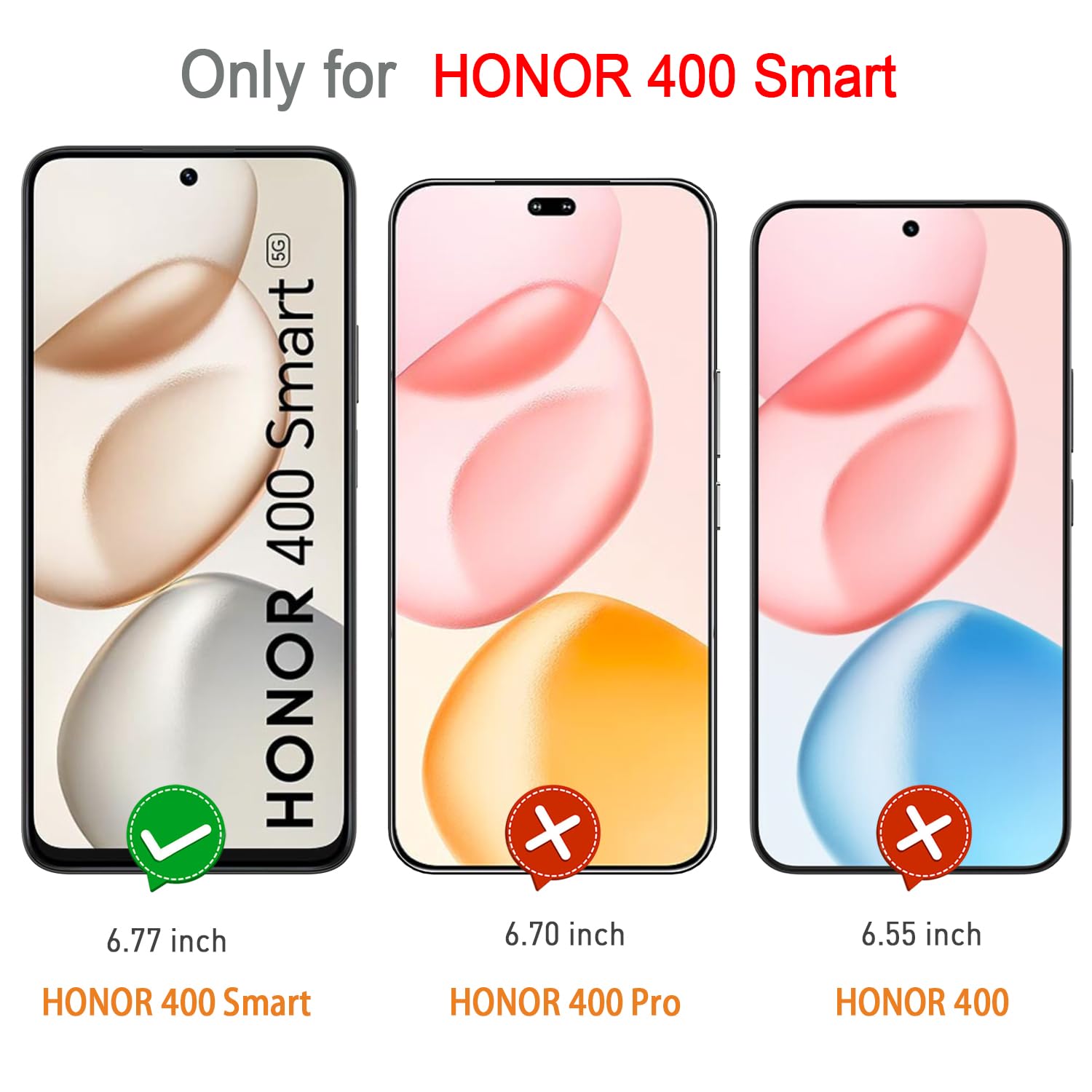 WFTE [3 Pack For HONOR 400 Smart 4G&5G / HONOR 200 Smart Screen Protector Tempered Glass,9H Hardness,Anti Scratch,Anti Fingerprint,Bubble Free,HD Clear,Dust Free Premium Protective Film,Case Friendly - View #8