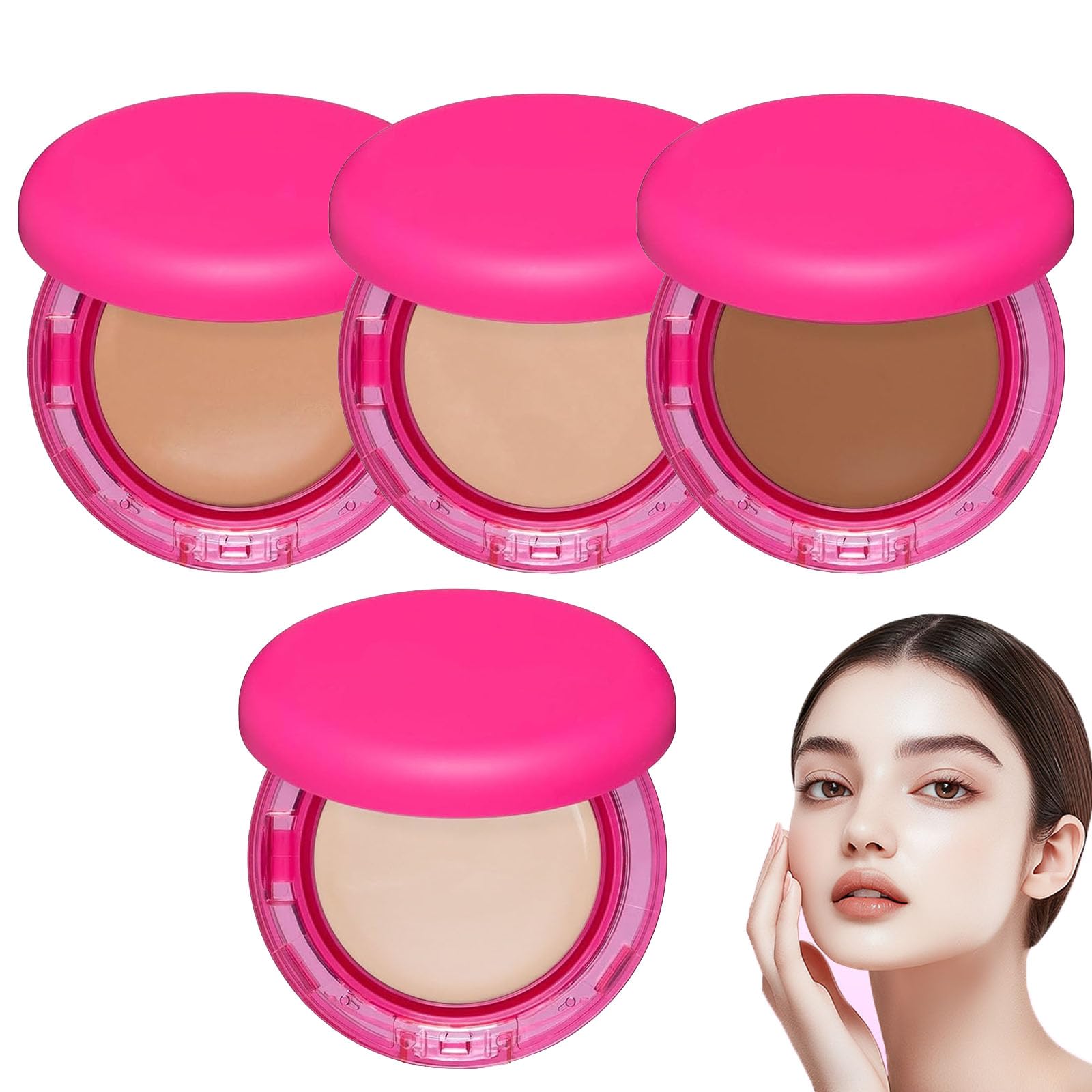 Peptide Balm Foundation, fondotinta per pelli mature, copertura media, anti-invecchiamento, idratante, consistenza liscia, illumina l'incarnato (#1 #2 #3 #4)