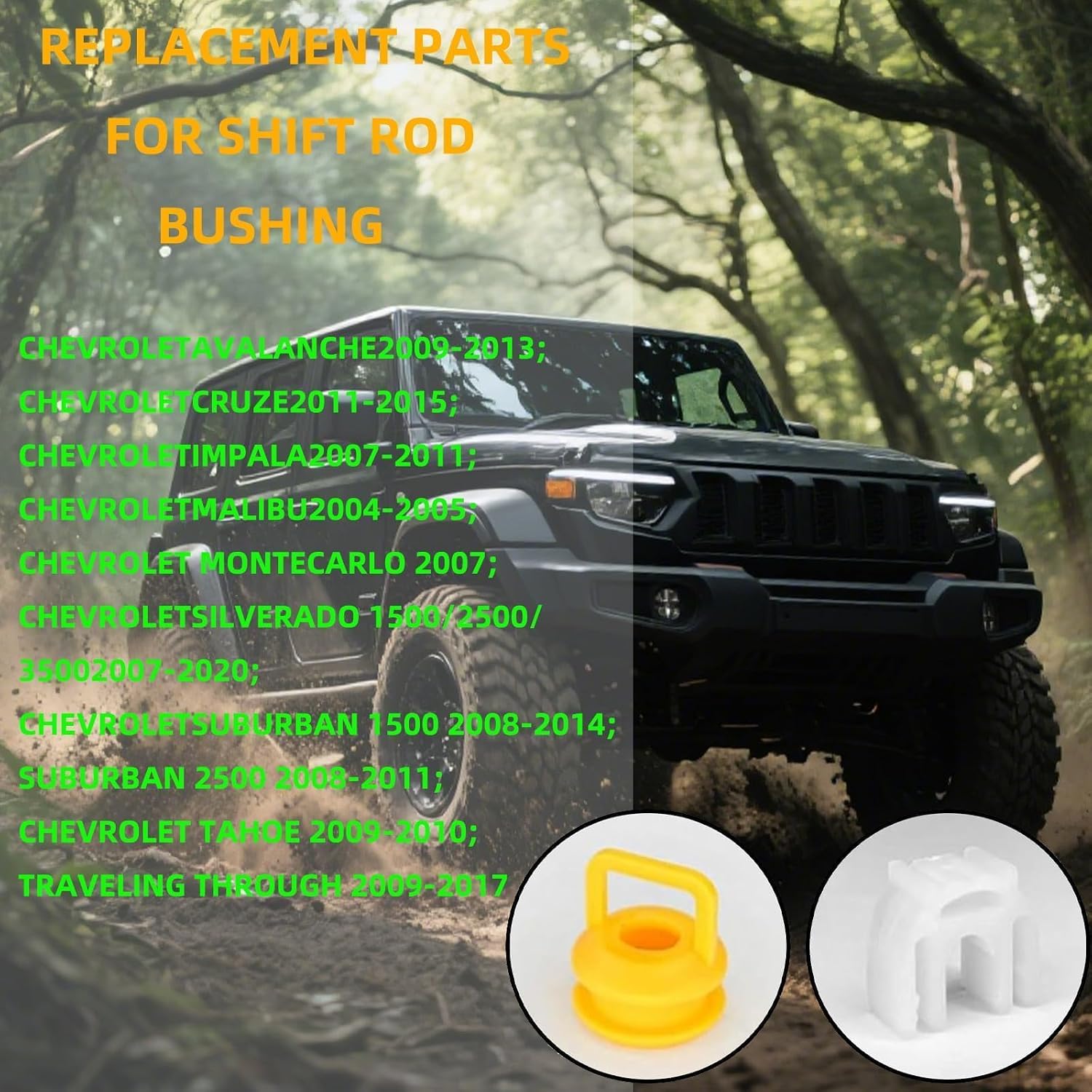 14104 Transmission Shifter Linkage Cable Bushing Repair Kit Shifter Cable Bushing Clamp Fits for Chevy Silverado 1500 2500 3500 JEEP RAM Dodge 2004-2020 Buick Cadillac GMC Replace 15276979 52855956AG