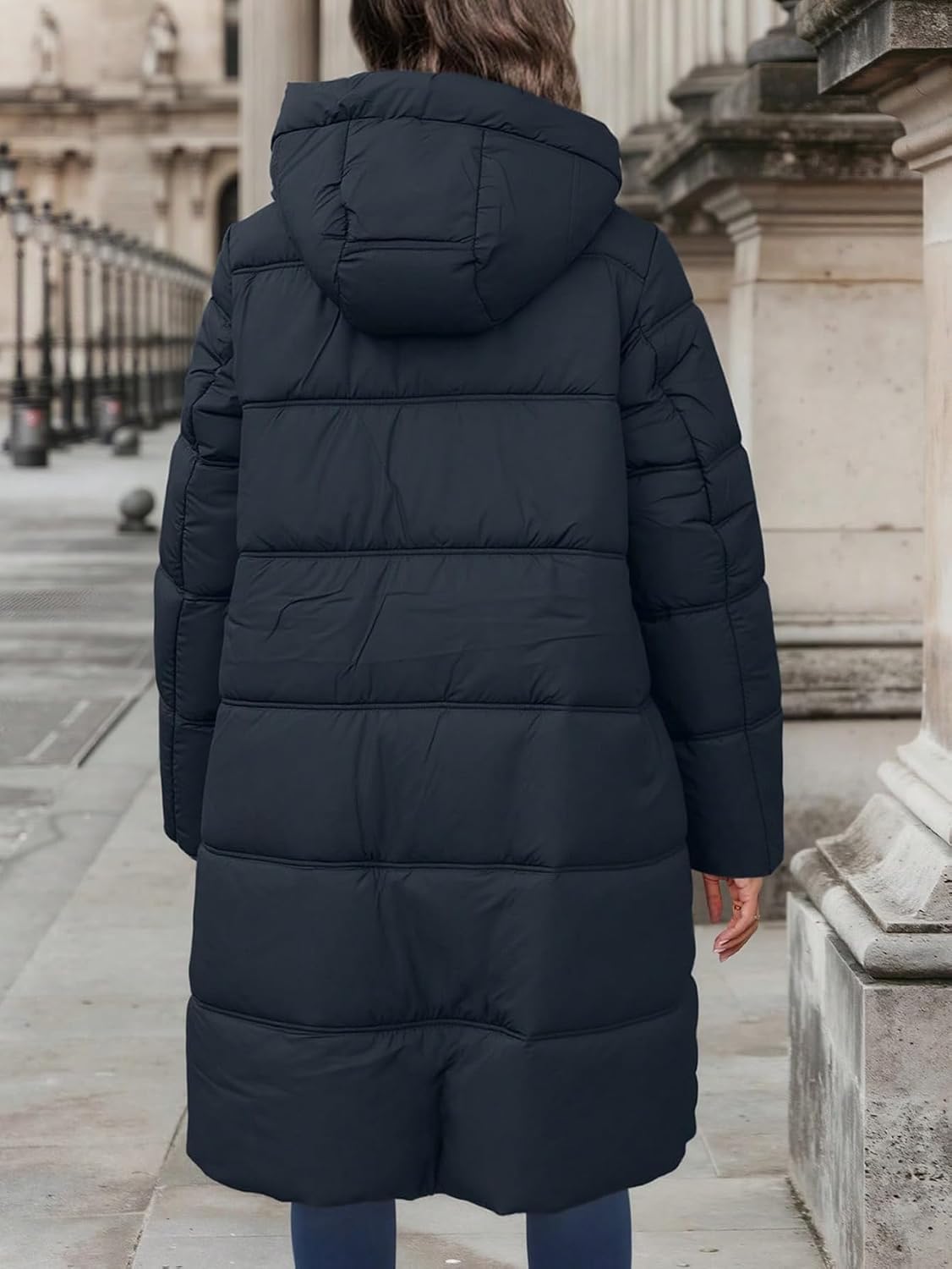 Bellivera Womens Diamond Quilted Lightweight Puffer Jacket Spring and Winter Padded Coat with Hood