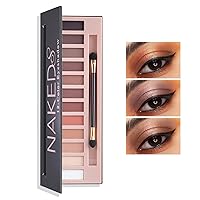 Vista 7 de Paleta de sombras de ojos ahumadas negras – brillo plateado, gris, oro, marrón – 9 colores – Acabado brillante y mate – Larga duración, resistente