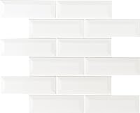 Vista 13 de MSI AMZ-M-00318 MSI - Protector contra salpicaduras de cocina de metro de cerámica biselada, color blanco antiguo, baño, acento, pared de ducha x 12