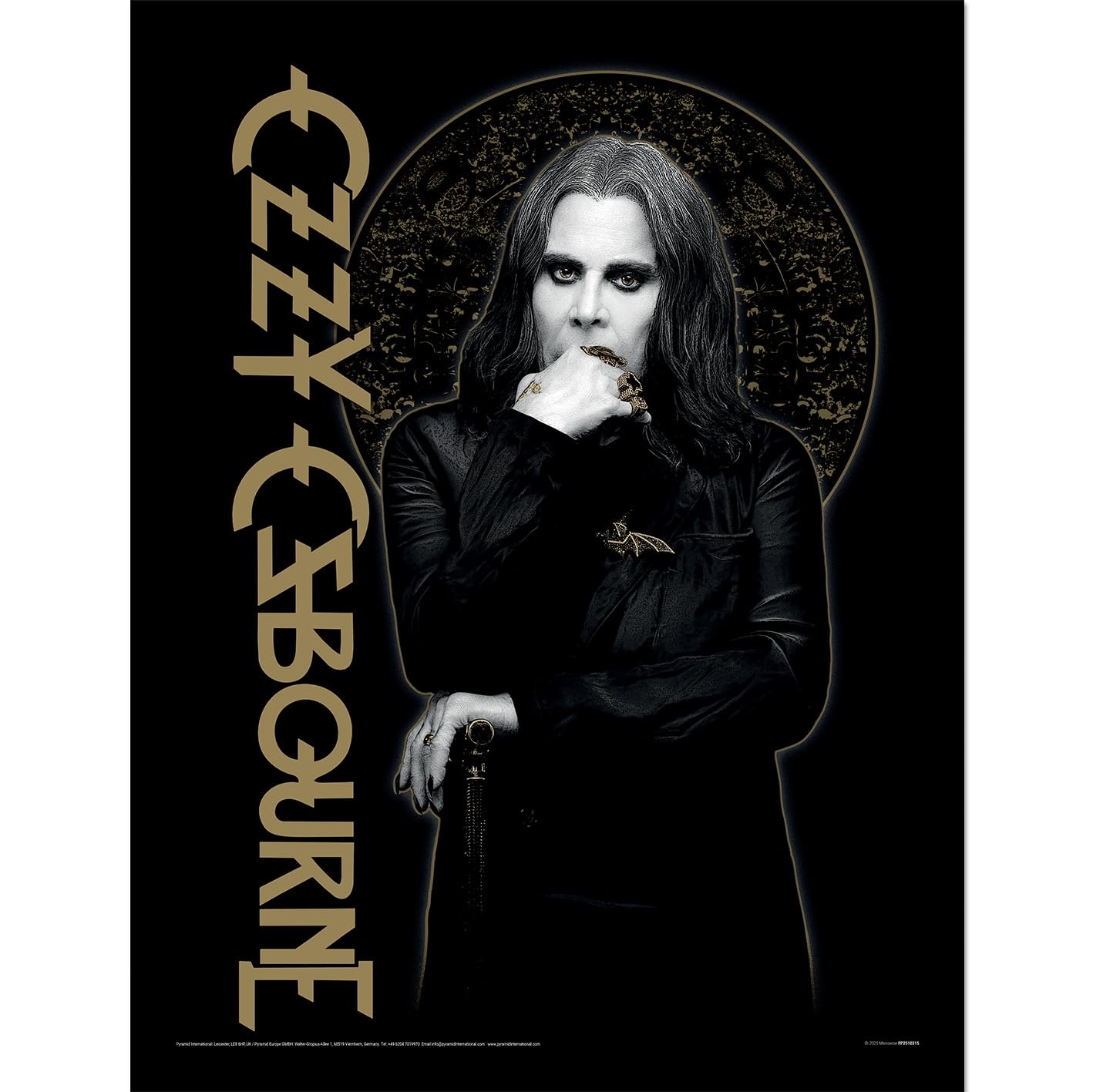 Pyramid International Ozzy Osbourne (Gold) Collector Print 30x40cm – Official Licensed Rock Wall Art, Heavy Metal Music Poster for Fans & Collectors