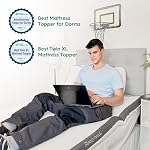 Sleepyhead Twin XL 2 Inch Gel Memory Foam Mattress Topper for College Dorm – Thick, Cooling & Comfortable Mattress Pad with Washable Cover – Dorm Room Essentials for College Students (XL Twin 2")