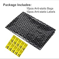 Vista 6 de Bolsas antiestáticas 10 unids 16 X 24 pulgadas ESD blindaje bolsas con etiquetas antiestáticas para disco duro SSD HDD placa base tarjeta de video