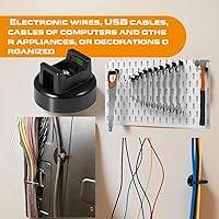 Vista 5 de Heavy-Duty Magnetic Zip Tie Mounts,10Pcs Multipurpose Cable Holder with Nylon Cable Ties (50 Pieces) for Efficient Wire Management