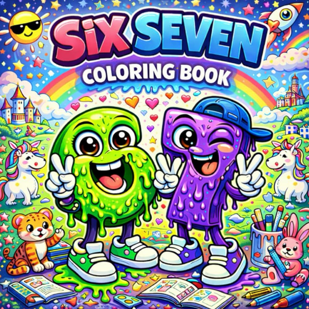 67 Coloring Book: for Kids Who Can’t Stop Saying 67 – The Viral Trend Turned into 40+ Fun and Easy Coloring Pages to Beat Boredom, Spark Creativity ... Off Screens | Perfect Gift for Boys and Girls