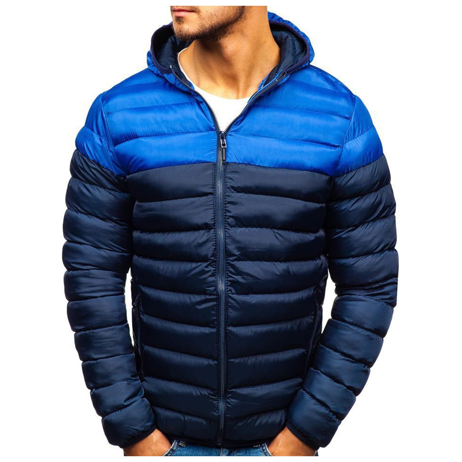Mens Winter Puffer Jacket Warm Thickened Waterproof Quilted Parka Jackets Outdoor Ski Coat