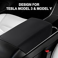 Vista 2 de Tinlucys Accesorios interiores de Tesla, juego de funda protectora de consola central para Tesla Modelo 3 Modelo Y, funda de reposabrazos de TPE