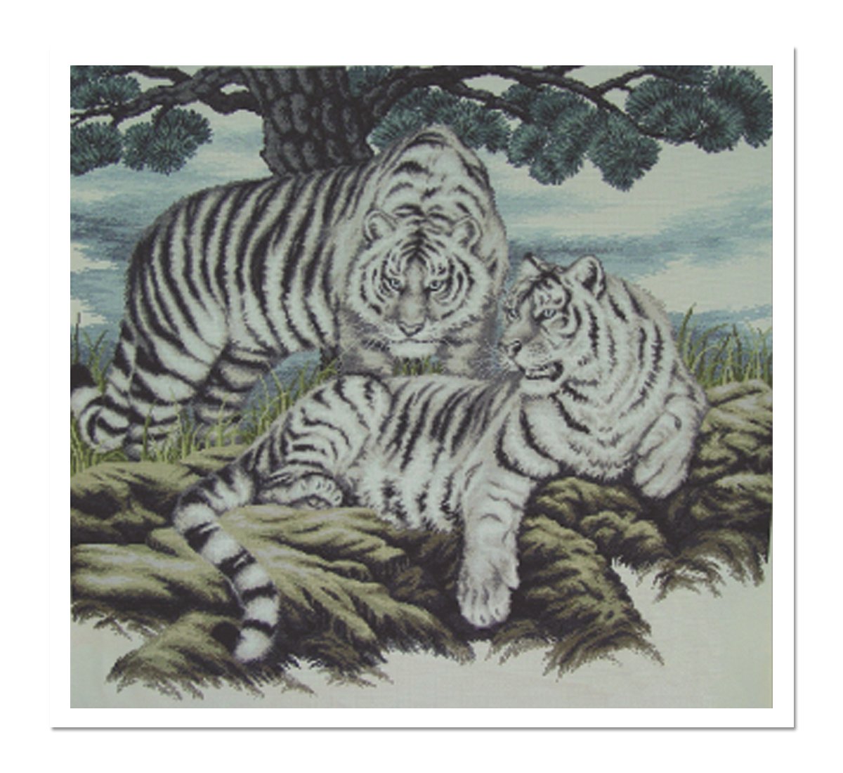 [WinCraftArt] White Tiger Cross Stitch Pattern Complete Kit