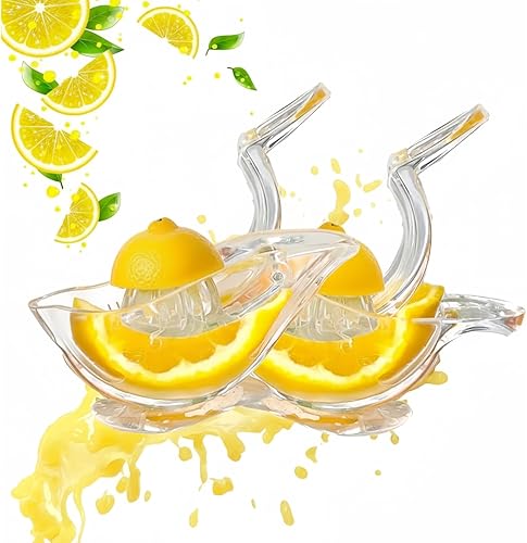 Paquete de 2 exprimidores de limón en forma de pájaro, exprimidor de limón manual de acrílico, exprimidor de lima, exprimidor de mano en forma de