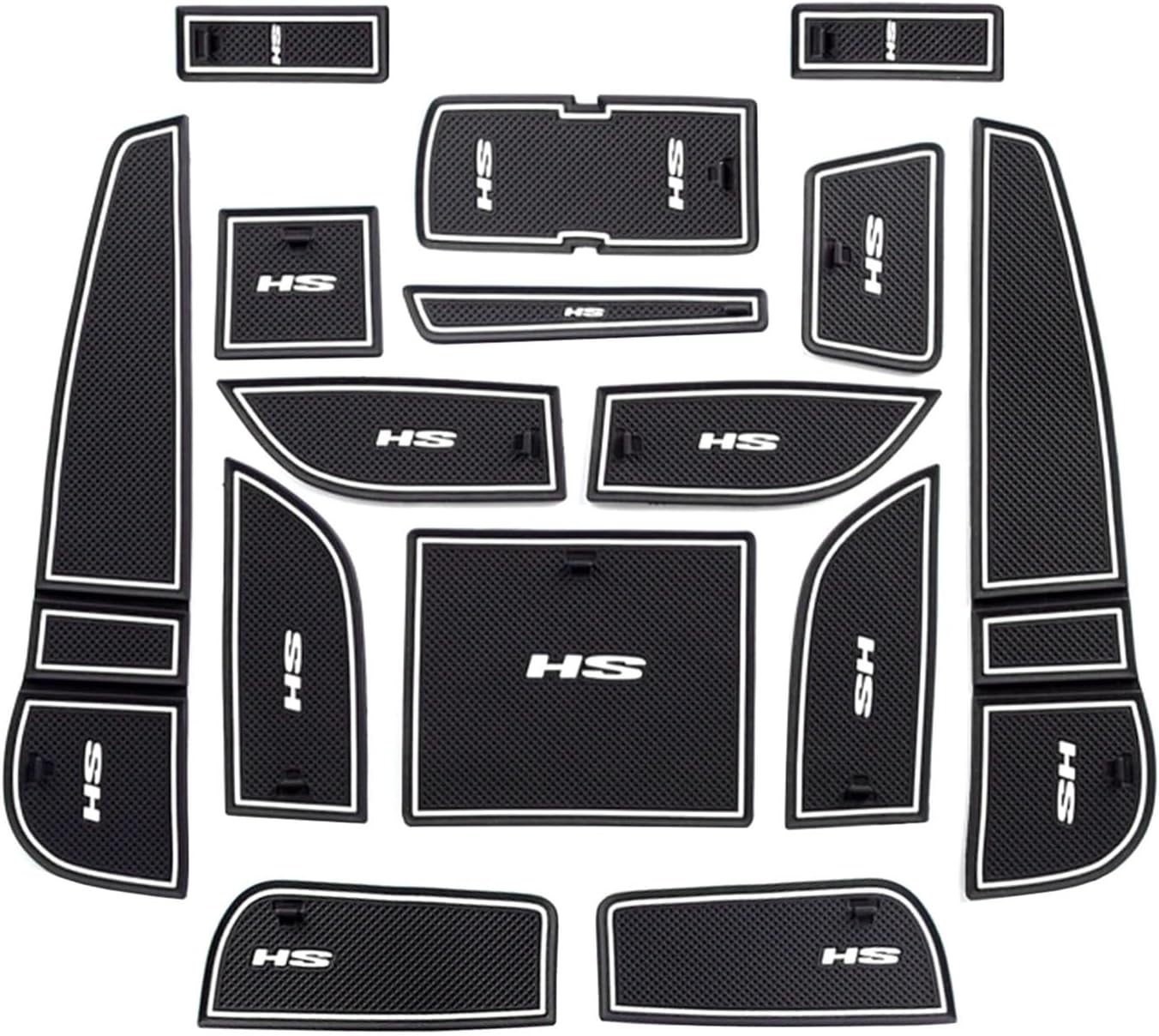 Door Groove Mat Compatible with MG HS EHS EV HS PHEV 2018-2023 Car Anti-Slip Mat Rubber Gate Slot Pads Auto Compatible with MG HS Accessories 2023(White)