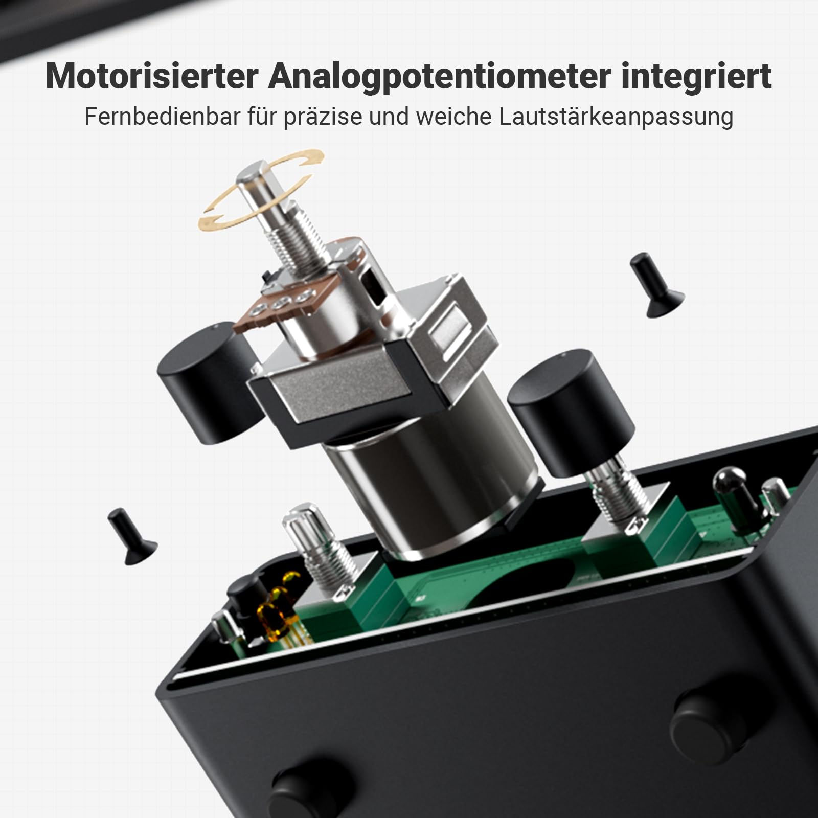 Fosi Audio P4 Mini vorverstärker mit 3 RCA-Eingängen, Heimaudio-Stereovorverstärker für Verstärker/Aktiv-Subwoofer/Lautsprecher, 3-stufigem Verstärkungsregler (3/6/9 dB), Bass- und Höheneinstellung