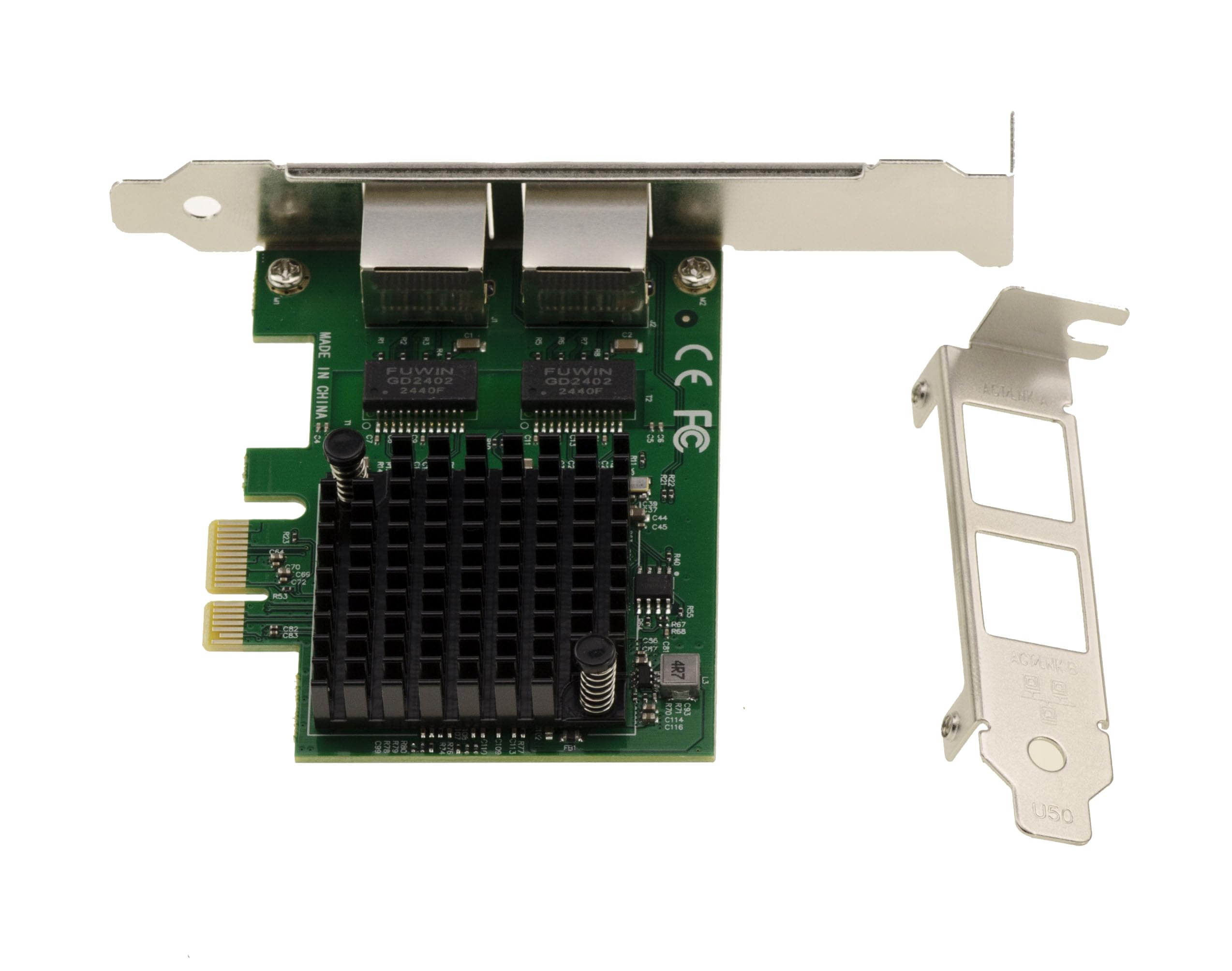 KALEA-INFORMATIQUE 2,5G x2 LAN Gigabit Ethernet 2 Puertos RJ45 Doble chipset Intel I226 SRKTU Tarjeta controladora de Red PCIe Soporte 10 100 1000 2500 1 G 2,5 G