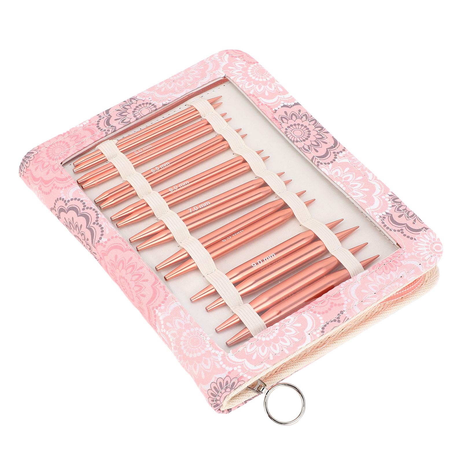 Tomantery Juego de Agujas Circulares para Tejer, Agujas de óxido de Aluminio Flexibles y Desmontables, Ideales para Varios Proyectos de Tejer para Principiantes y Entusiastas, 13 Tamaños Incluidos