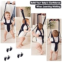 Vista 5 de Ayudante para caminar para bebés, arnés de mano para caminar, cinturón de asistente para caminar para bebés, soporte de pie para niños pequeños