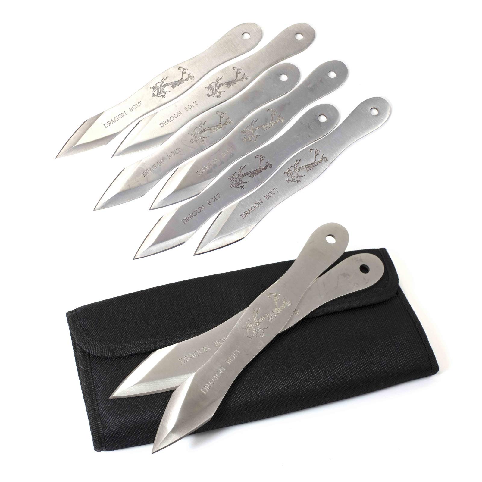 Amazon.com: ASR Tactical 9 inch Silver Fantasy Dragon 6pc Throwing
