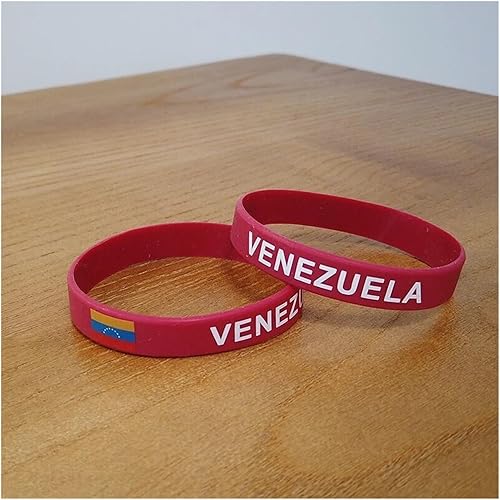 Miniatura 3 de 2pcs Venezuela National Flag Pulseras Deportes Silicona Pulsera Hombres Mujeres Banda de goma Patriótica Conmemorativa Moda