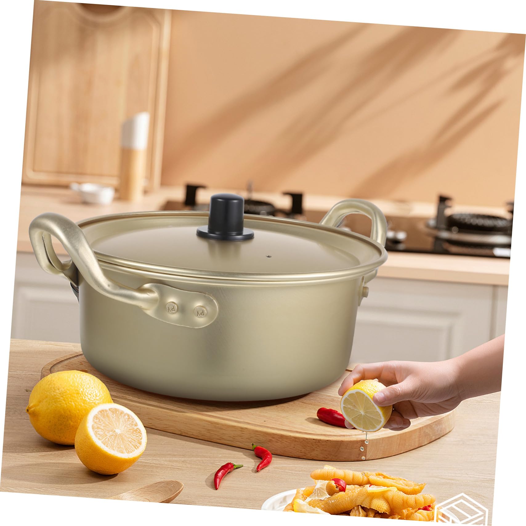 TOPBATHY 2stücke Praktischer Aluminium Kochtopf Für Instant-nudeln Multifunktionaler Feuerheiztopf Für Zuhause Mit Ergonomischem Design Und Einfacher