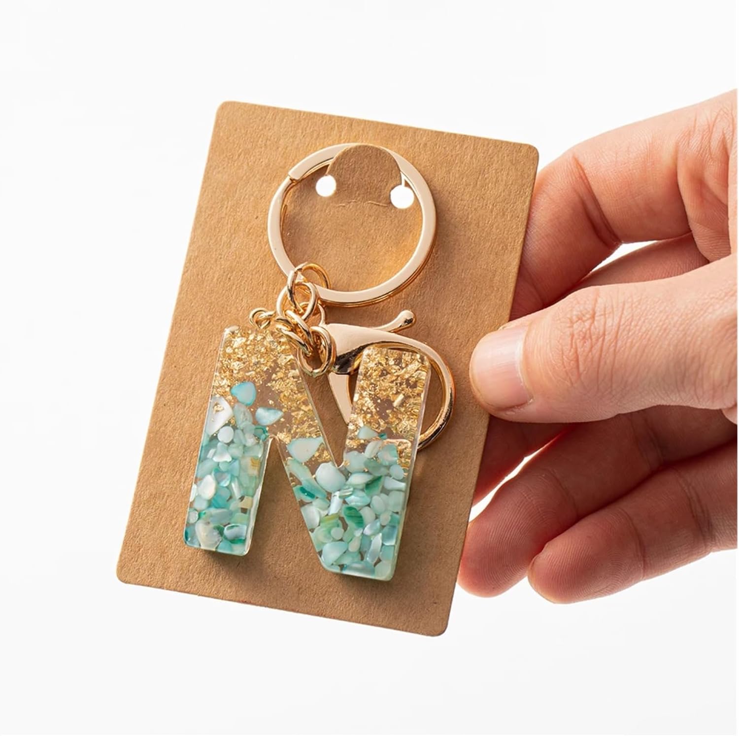 300pcs 6x9cm Kraft Keychain Display Cards for Jewelry Packaging Small Business Supplies
