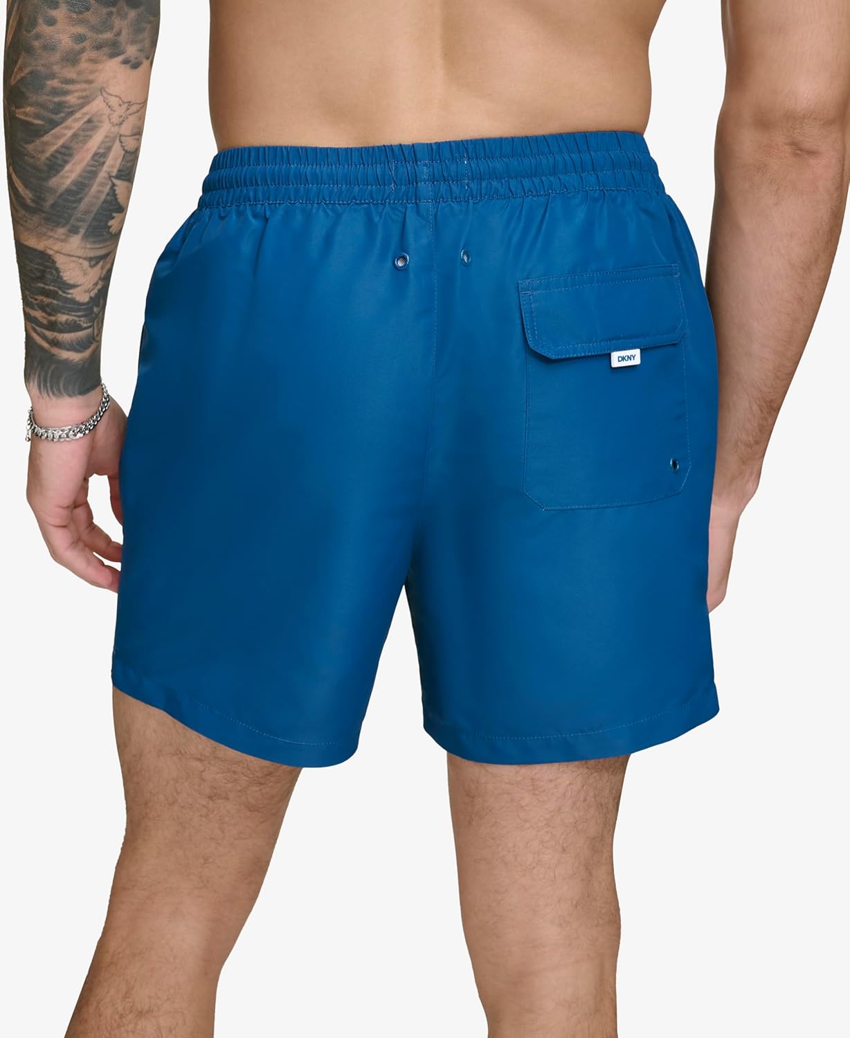 DKNY Mens Lightweight Quick Dry Volley UPF 40+ Protection Swim Trunk - Image 3